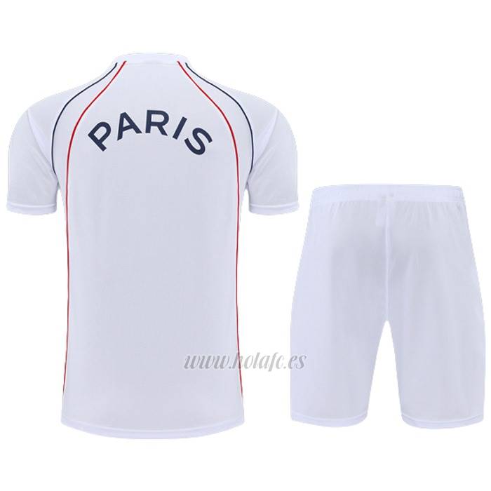 Chandal del Paris Saint-Germain Jordan Manga Corta 2022-2023 Blanco - Pantalon Corto